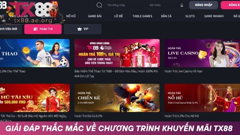 Giải đáp thắc mắc khi tham gia chương trình khuyến mãi TX88