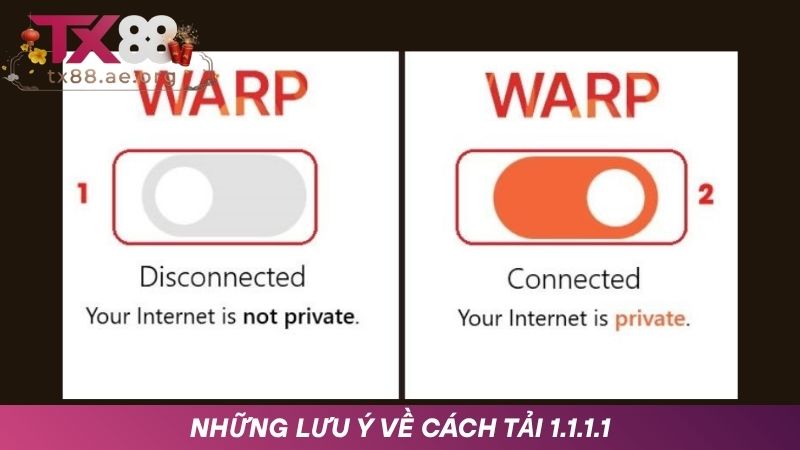Những lưu ý quan trọng trong Cách Tải 1.1.1.1