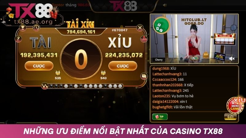 Lý do nên tham gia Casino tại nhà cái TX88